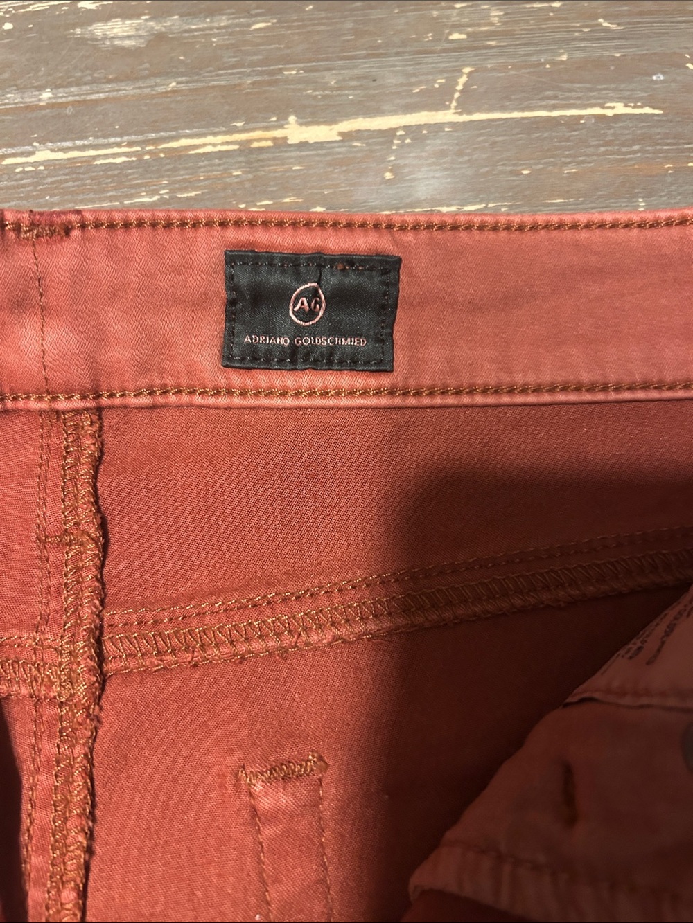 Ag Adriano Goldschmied Women's Coated denim Leather Skinny Jeans - Wine - Picture 5 of 8
